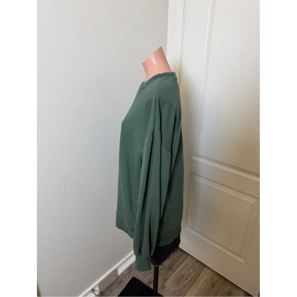 Pilcro Relaxed Crewneck Sweater in Forest Green Sz M - Picture 2 of 6